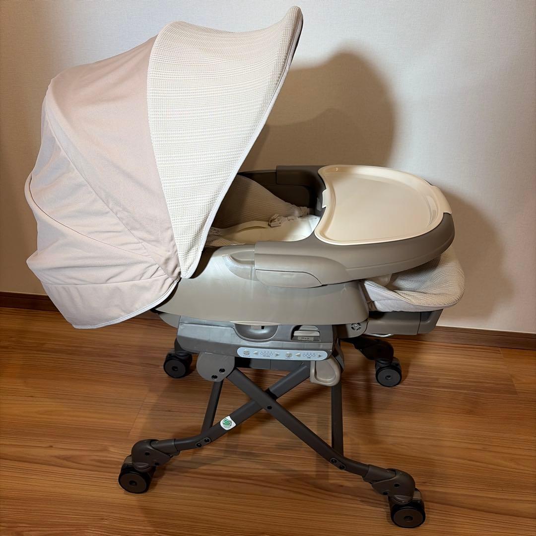 【コンビ】電動ハイローチェア ネムリラ BEDi Long ［ミルキーベージュ］