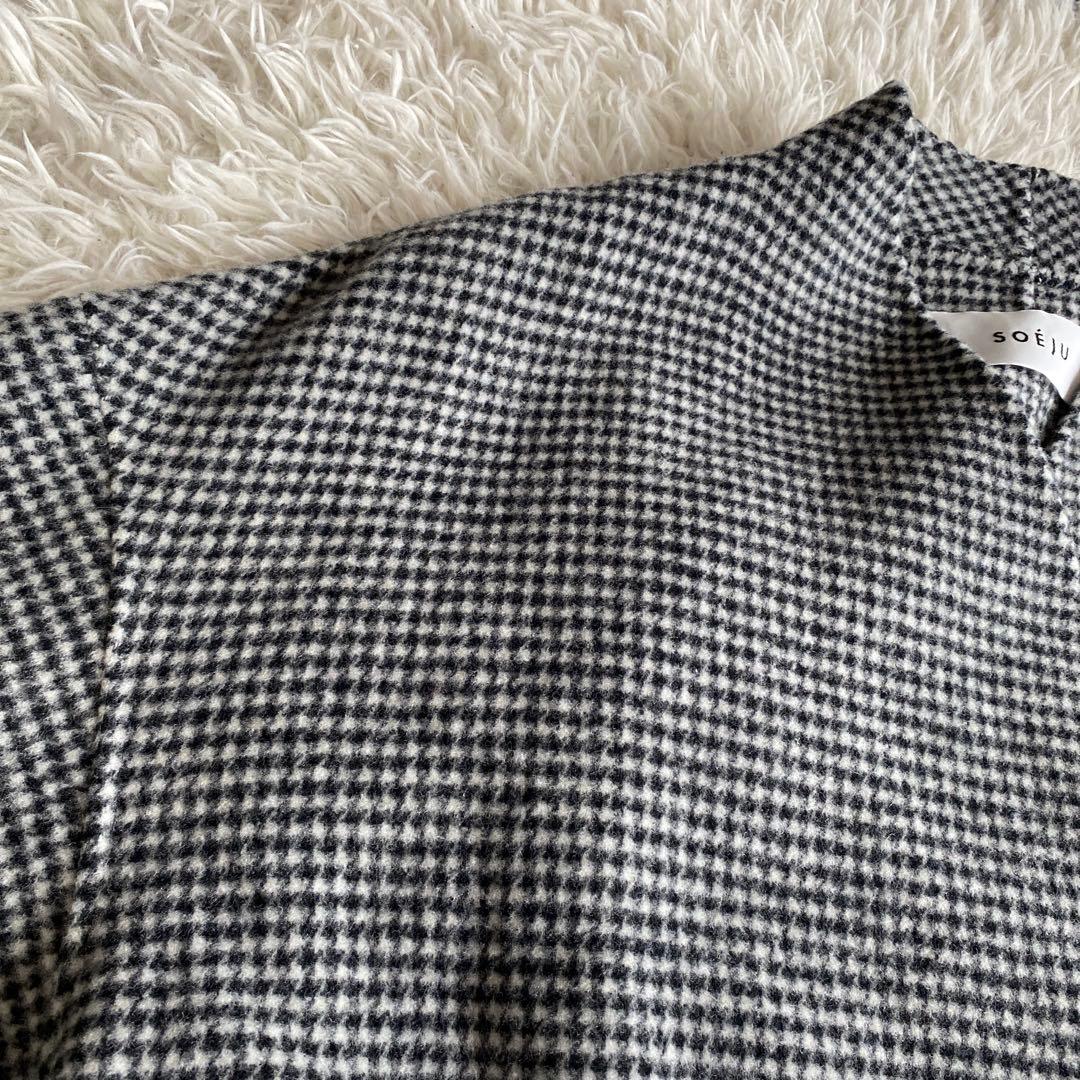 こうぴSOEJU ソージュ ウールリバーミディコート　千鳥