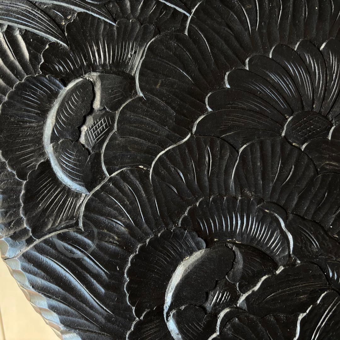 日光彫 丸テーブル サイドテーブル ミニテーブル 伝統工芸