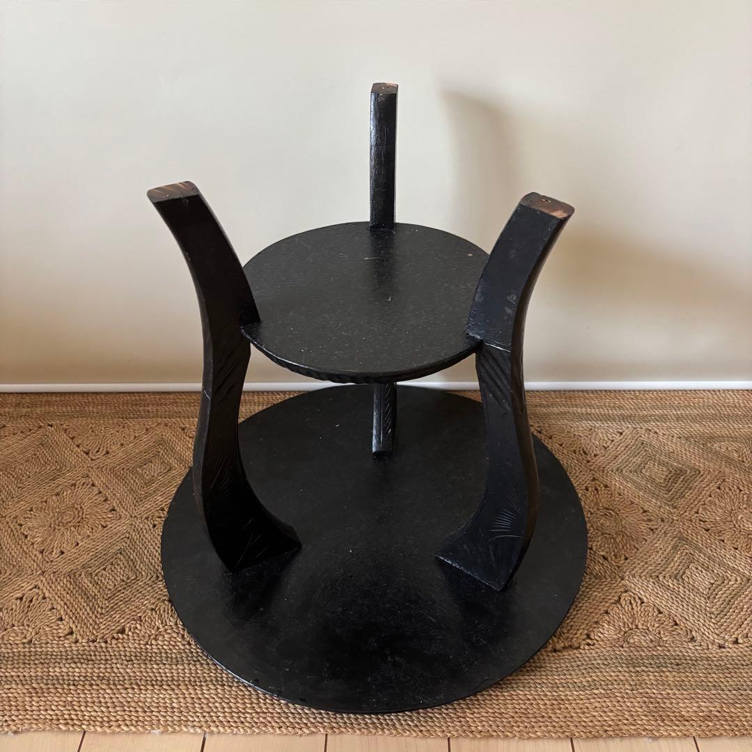 日光彫 丸テーブル サイドテーブル ミニテーブル 伝統工芸