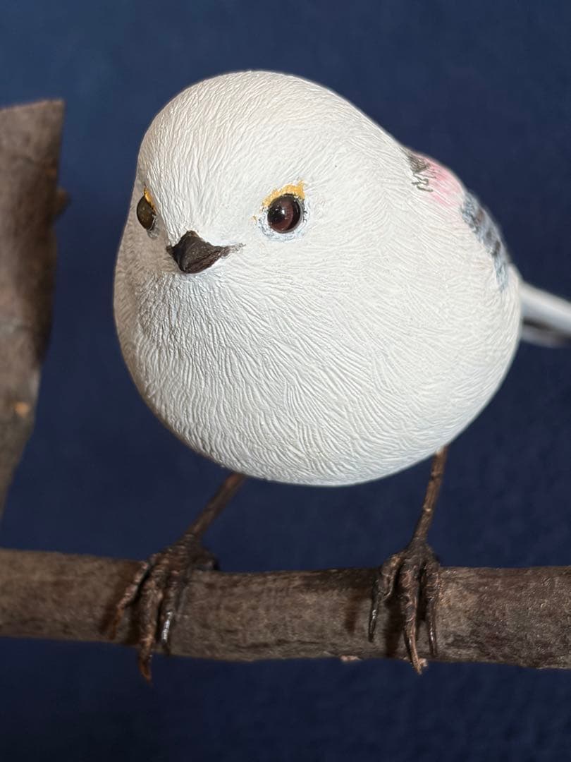 バードカービング　シマエナガ手彫り