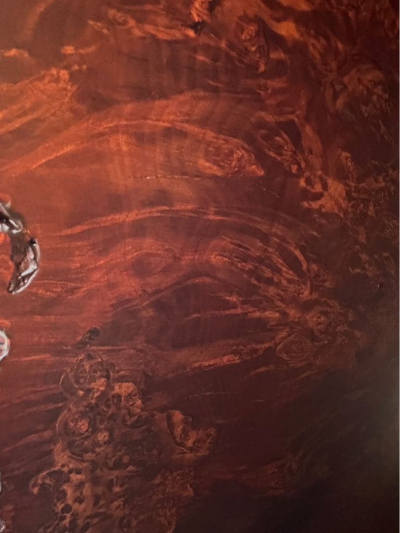 木製 不規則形座卓 大きめオーバルテーブル 極厚天板