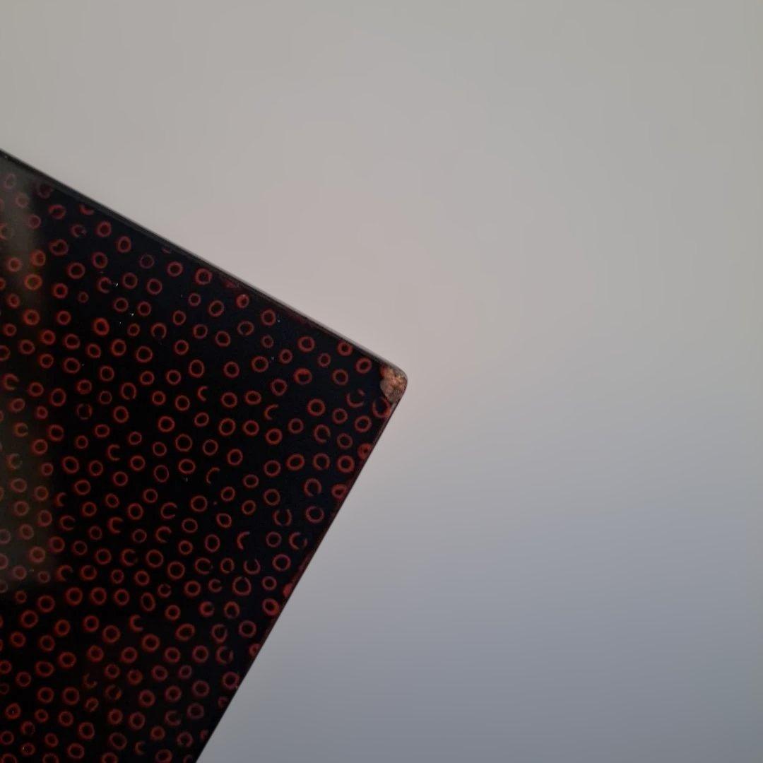 【津軽塗　七々子塗　角銘々皿×5客】堅地　長期保管品