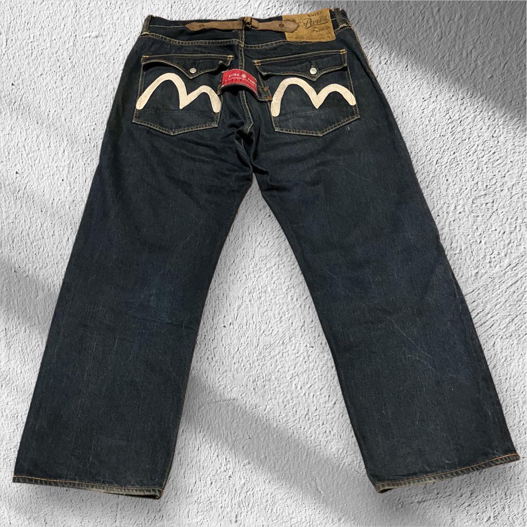 【超希少】EVISU PARISサントノレ本店限定モデルシンチバックW34 濃紺