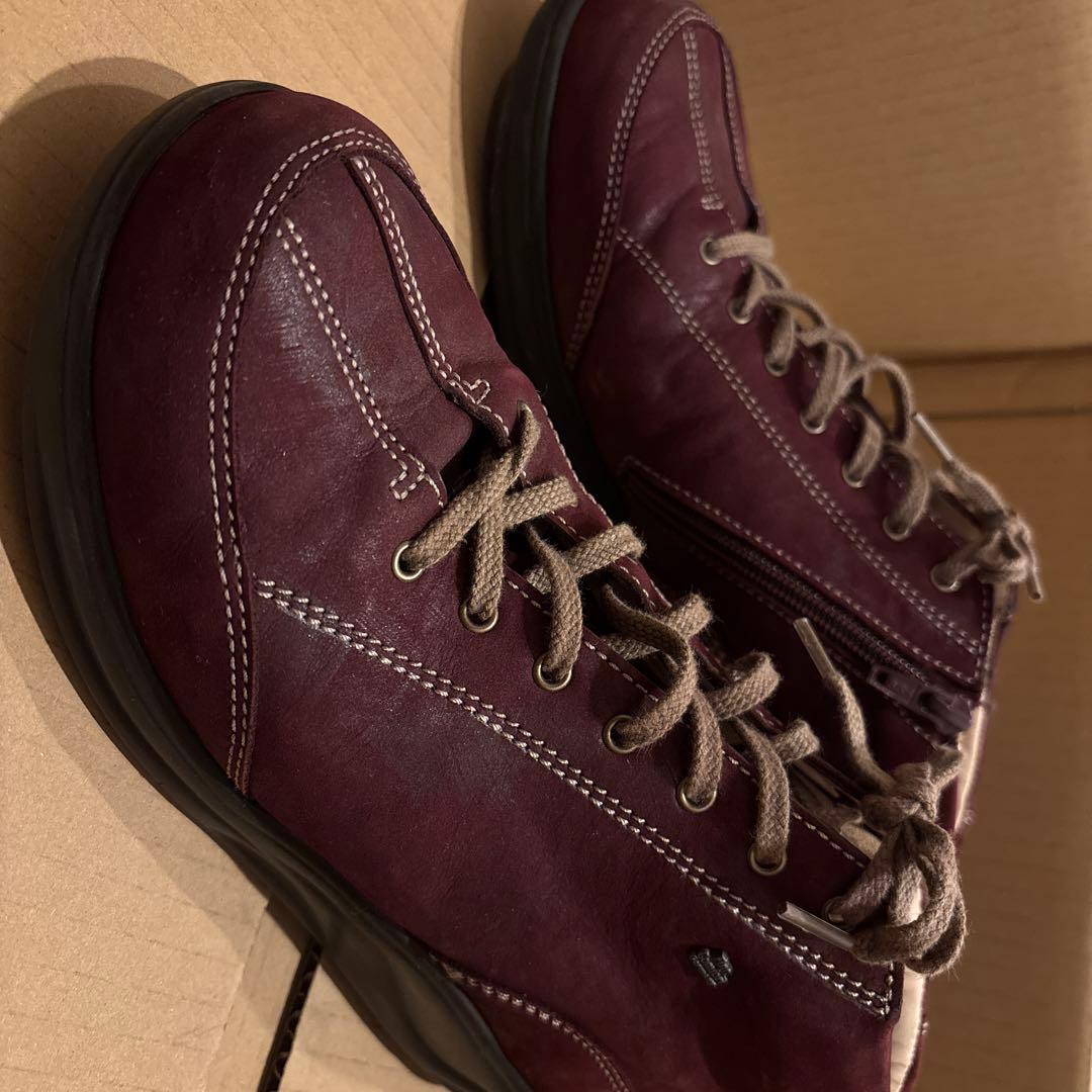 Finncomfort フィンコンフォート　ショートブーツ　4E バーガンディ