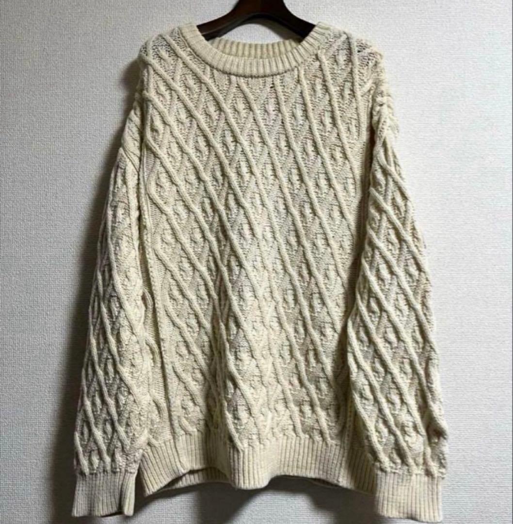 トップス AURALEE HARD TWIST MERINO ARAN KNIT