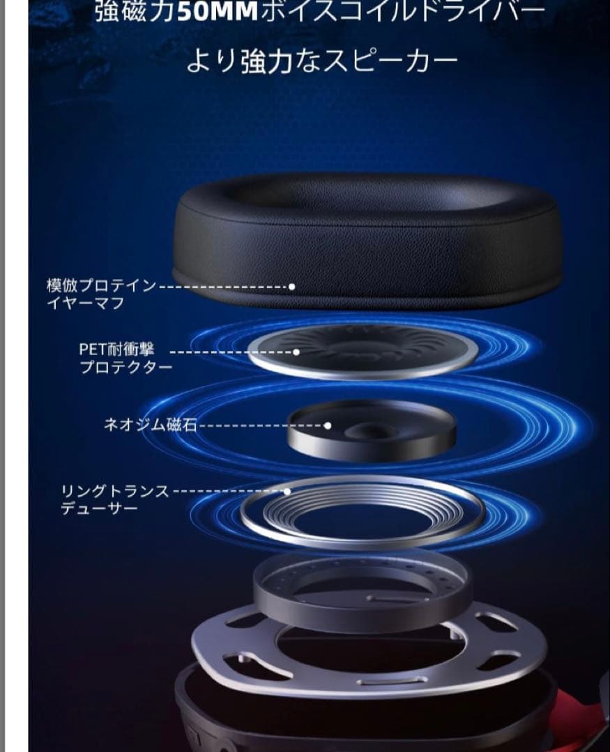 ゲーミングヘッドセット Bluetooth 有線 ノイズキャンセルマイク