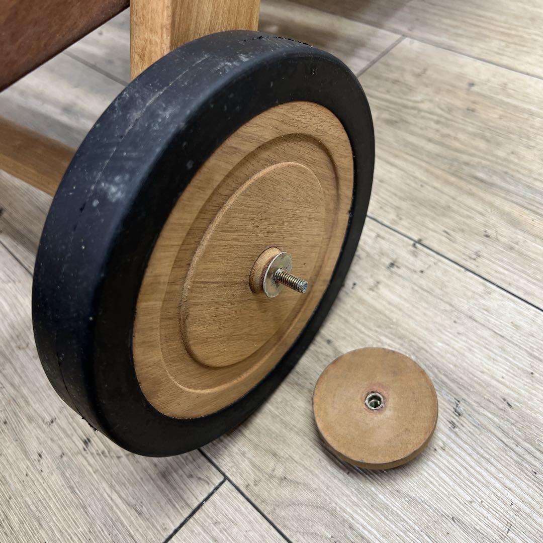 【未使用】希少　KOIZUMI　アンティーク　2段ワゴン　キッチン　ＢＢＱ　木製