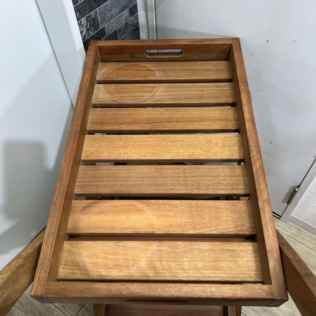 【未使用】希少　KOIZUMI　アンティーク　2段ワゴン　キッチン　ＢＢＱ　木製