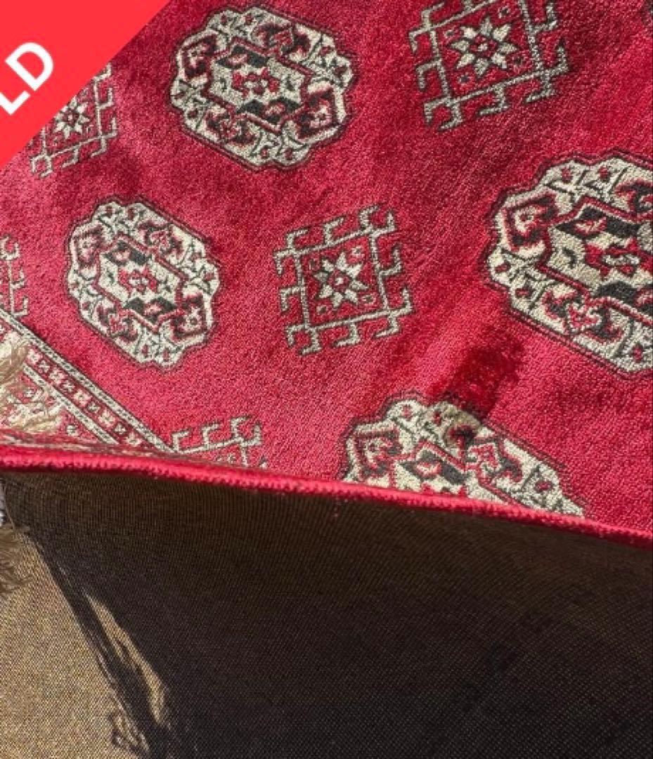 ラグ カーペット キリム 絨毯 ビンテージラグ 幾何学 赤茶 ベルギー製