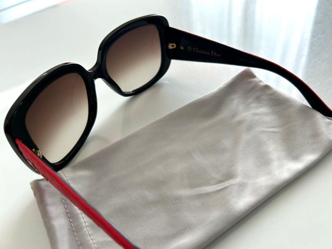 Dior サングラス ブラック レッド