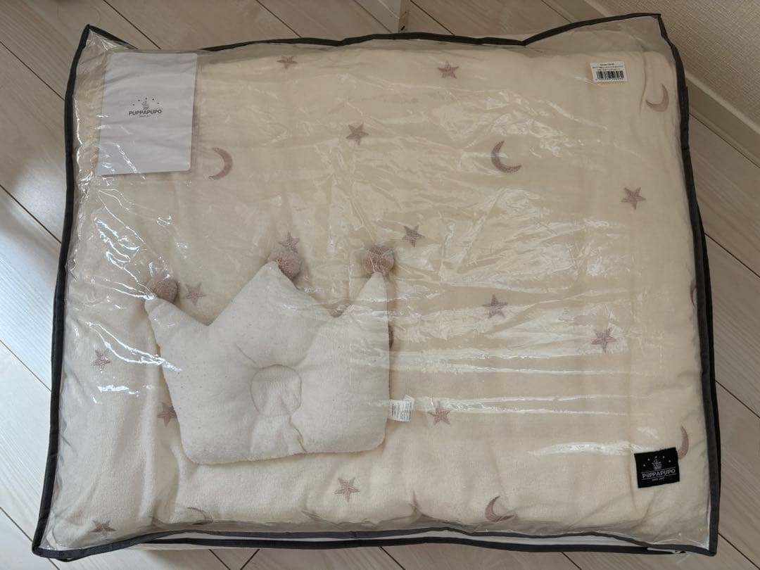 【直接引取希望】カトージホワイト木製ベビーベッド PUPPAPUPOお布団セット