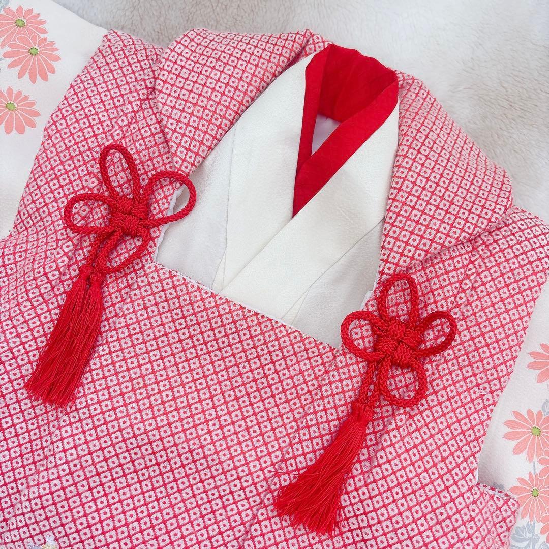 七五三　3歳　アンティーク　着物　被布　セット　草履　長襦袢　女の子　子供着物