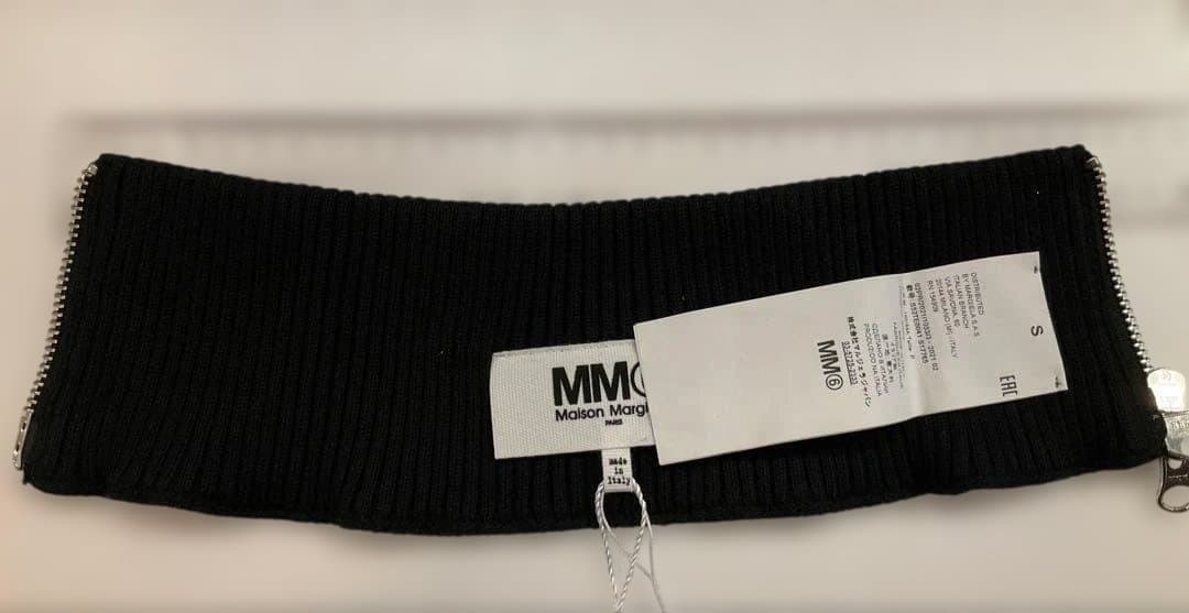 エムエムシックス メゾン マルジェラ　ネックウォーマー黒