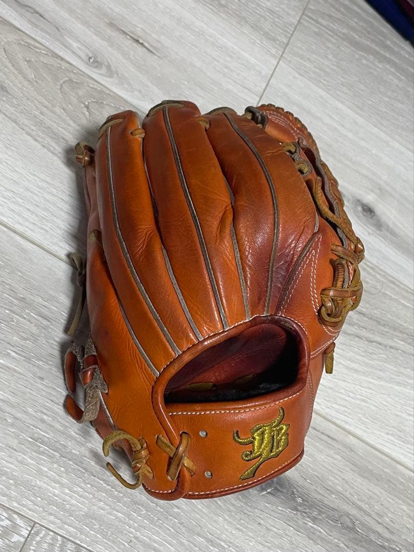 和牛JB 内野手用　オレンジ色 硬式グローブ