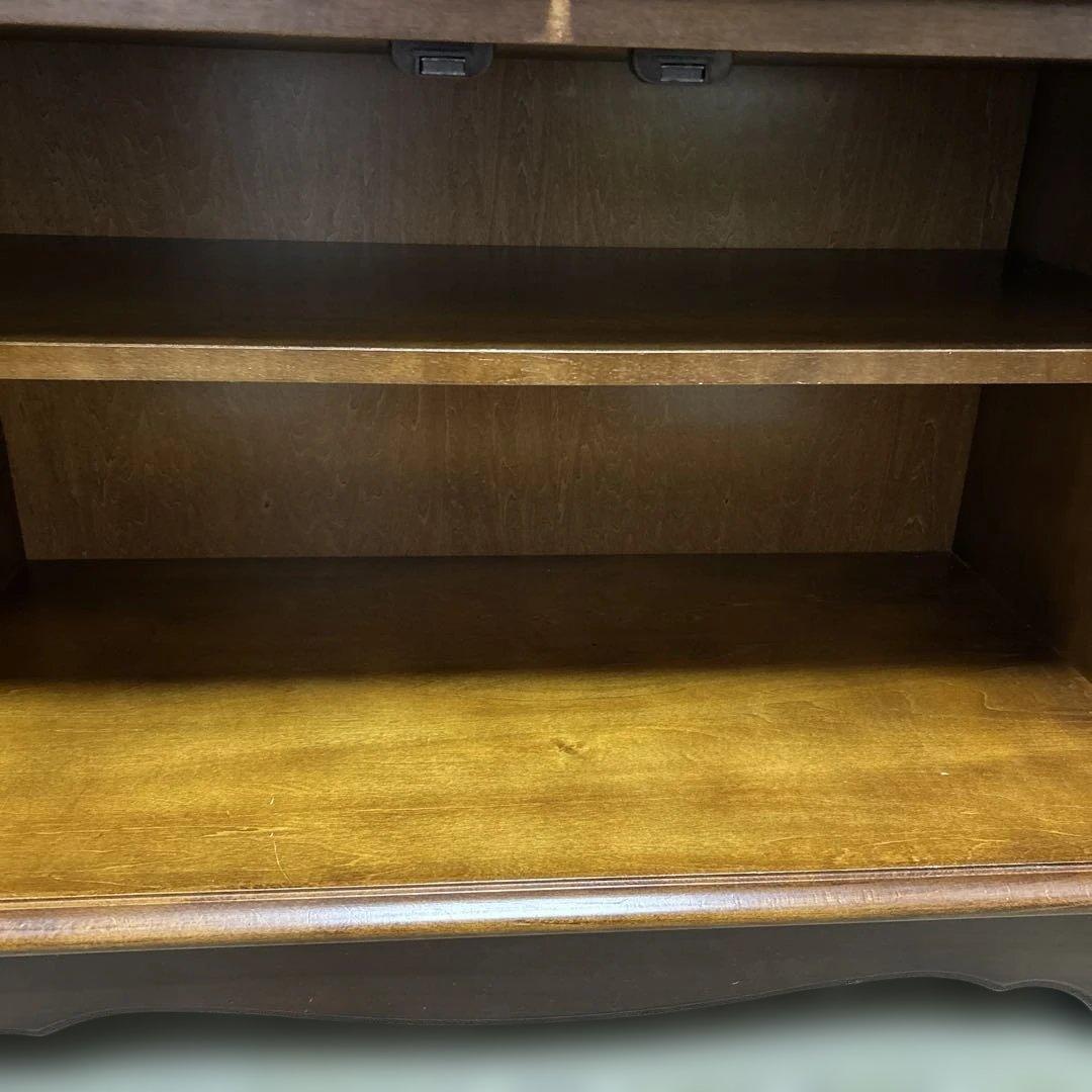 カリモク　木製ブラウン文机