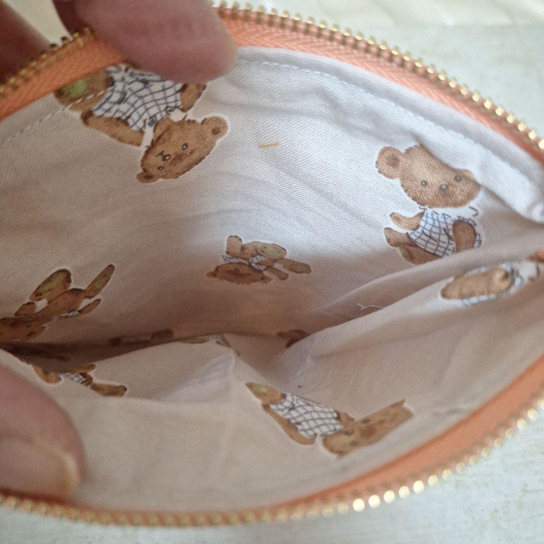 激レアパグパネル生地　ハンドメイド　まちなしバッグ　フラットポーチ