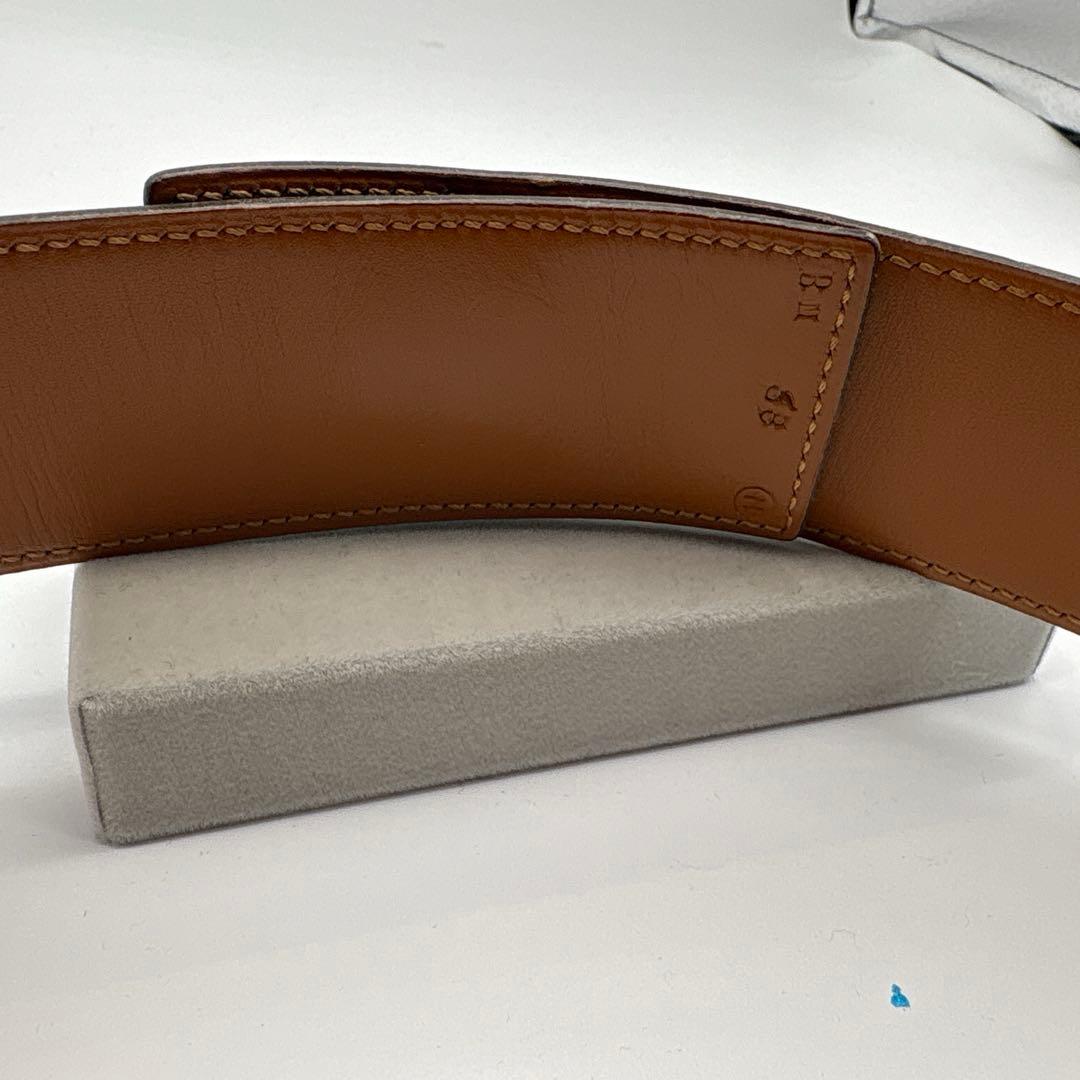 エルメスレザー、茶色、ベルト、正規品　全長　74cm