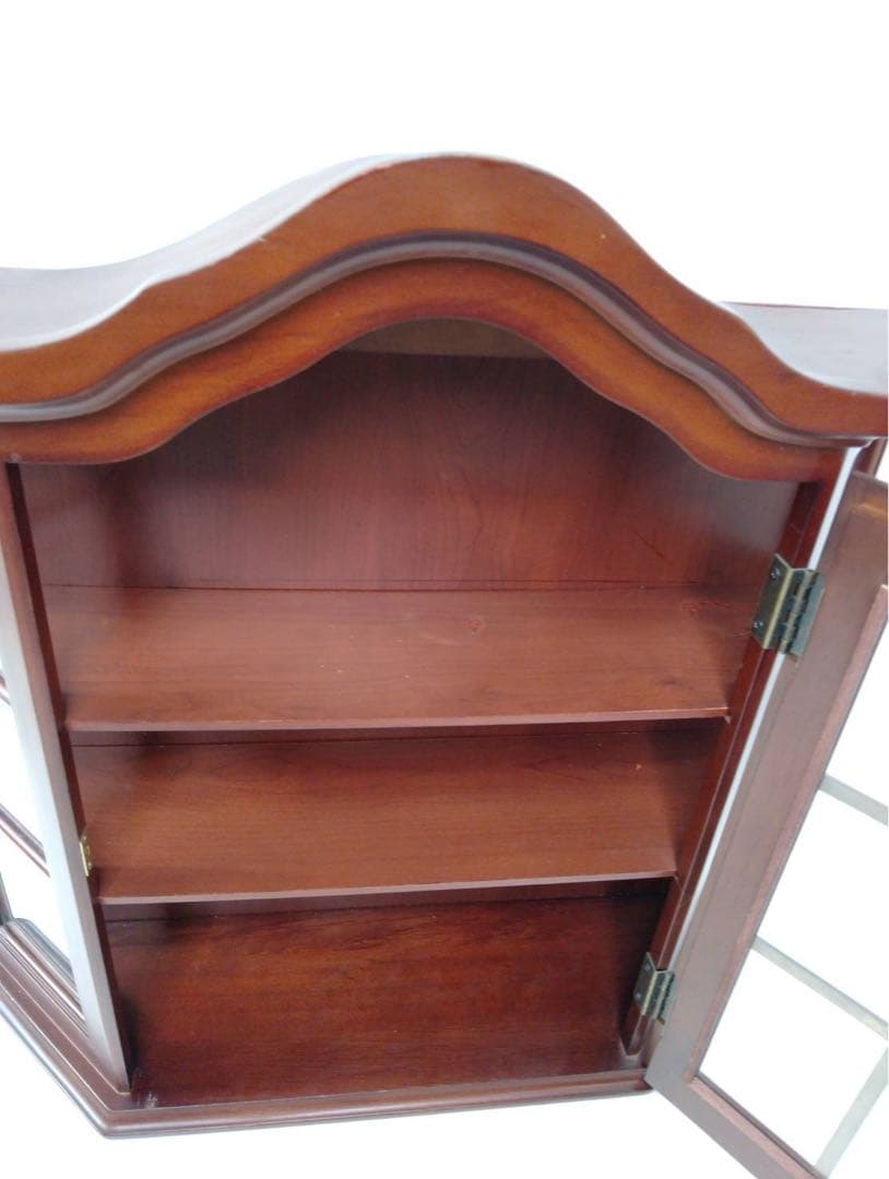 G1748 木製キャビネット 飾り棚 アンティーク 壁掛け コレクションケース