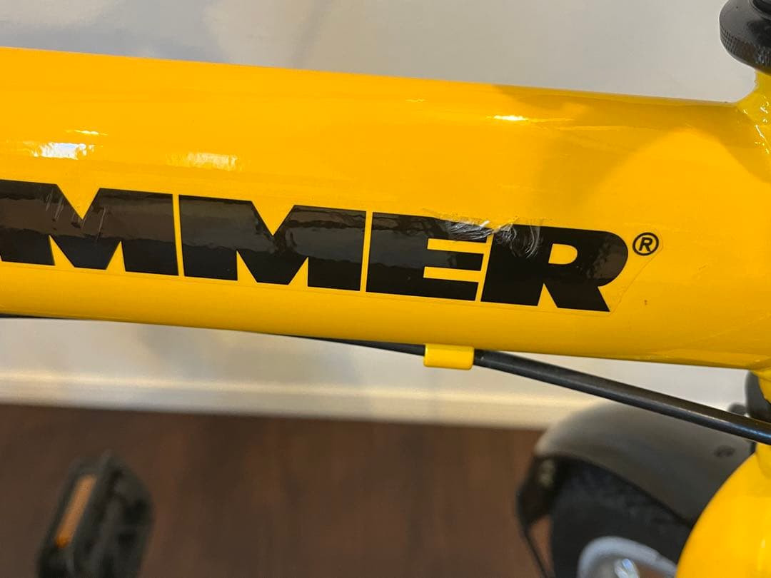 HUMMER 折りたたみ自転車 20インチ　黄色　未使用　送料着払い