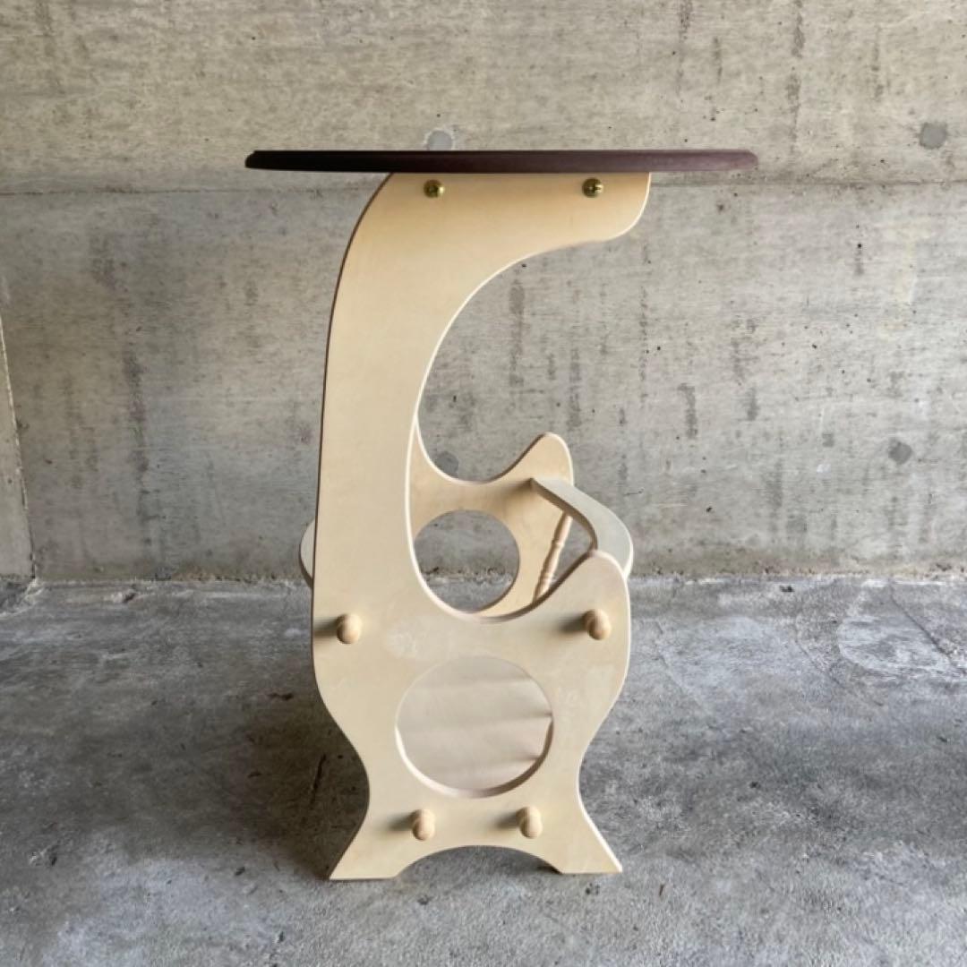 サイドテーブル マガジンラック 飾り台 花台 トールペイント 花柄 木製 レトロ