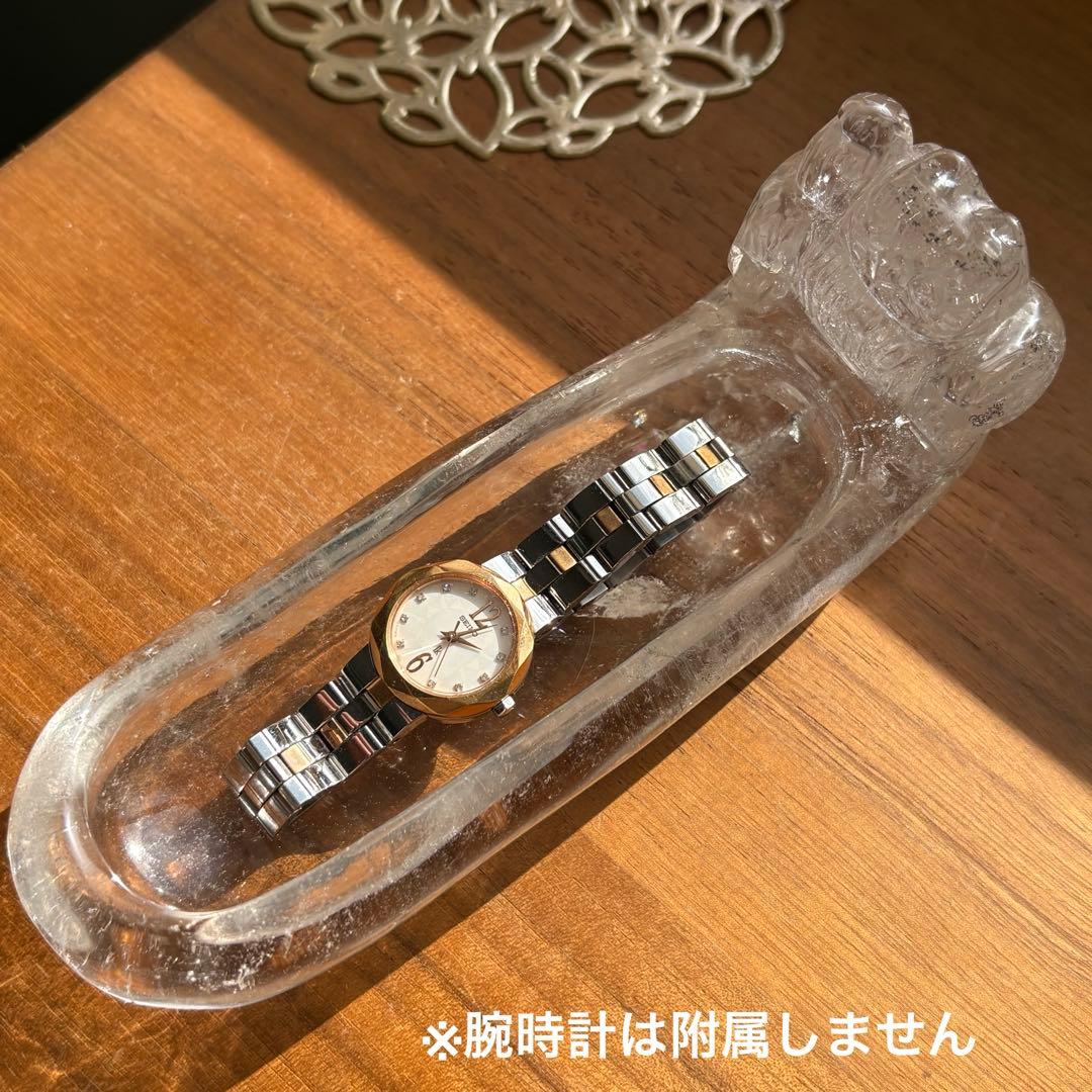 天然石 ブラジル産水晶 招き猫の小物入れ