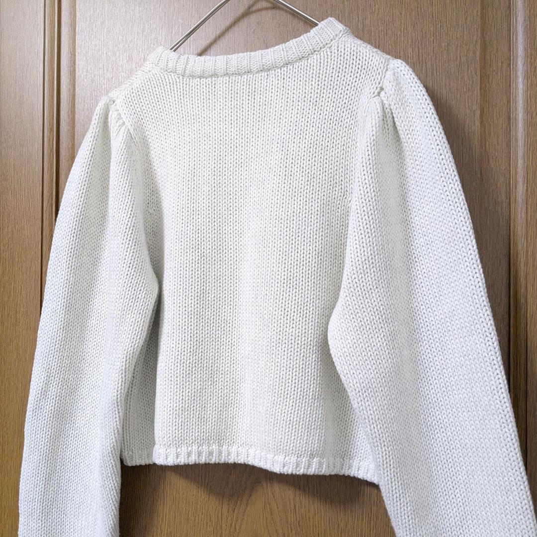 良品 ETRE TOKYO コットンパフクロップドカーディガン カシミヤ混