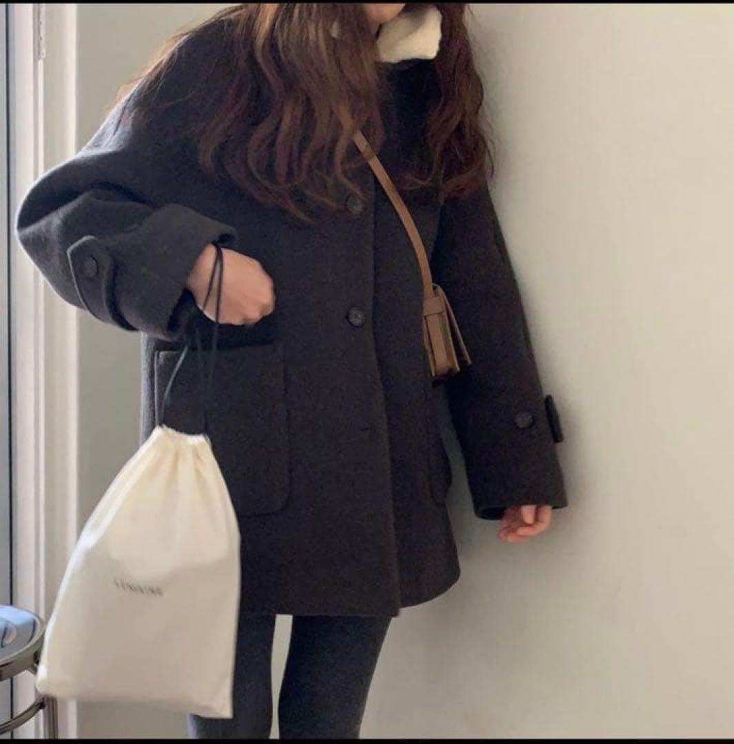 【美品】 ounce base fur collar coat オンス 韓国