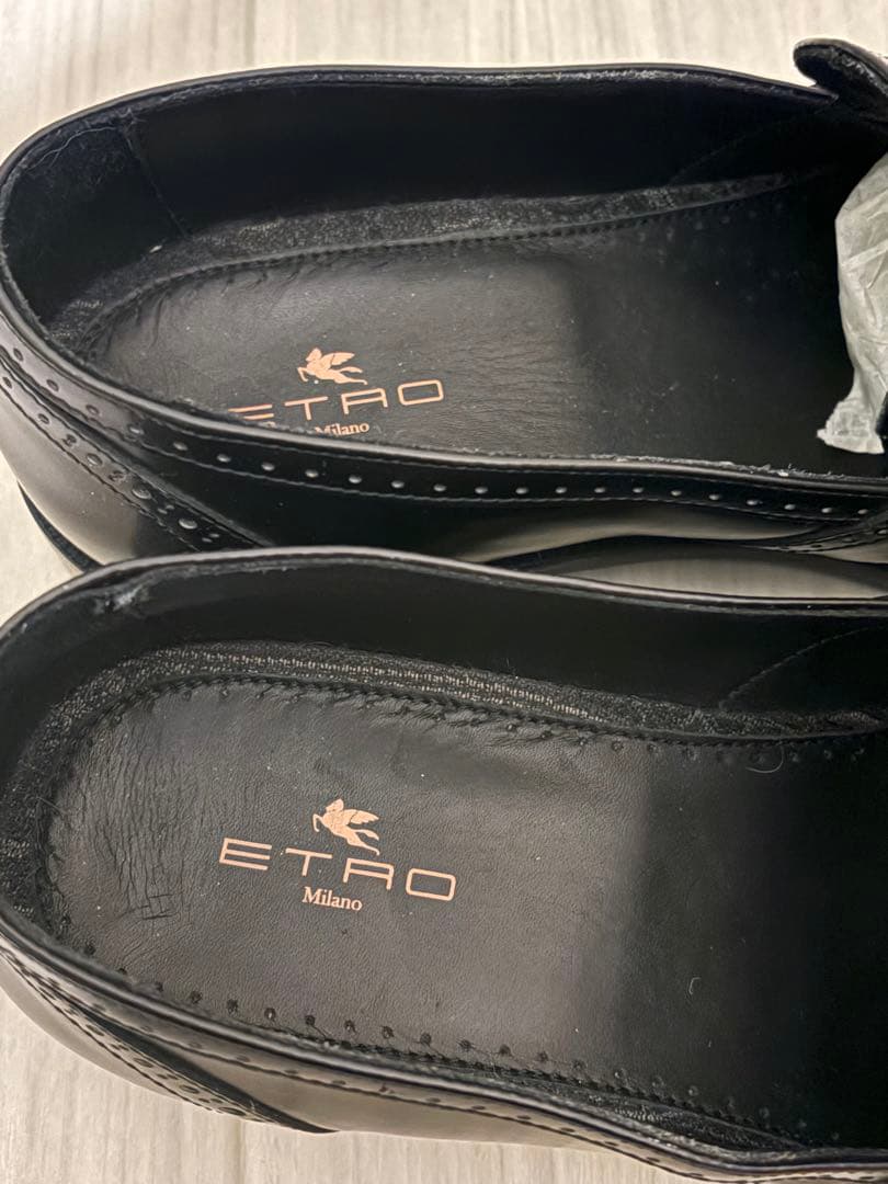 ETRO ブラックレザー メダリオンタッセルローファー サイズ44 値下げ対応⭕️