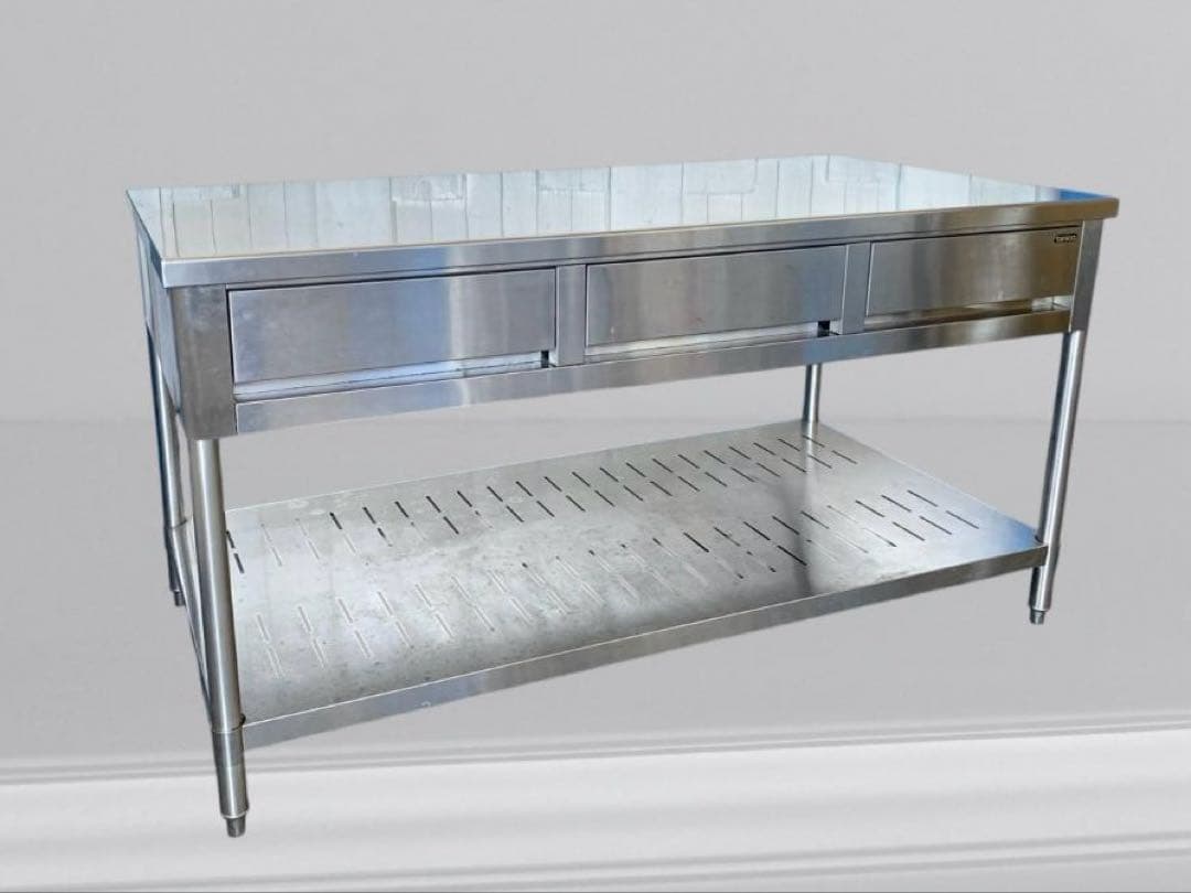 タニコー 業務用ステンレス製引き出し付き作業台 H780×1500×750㎜