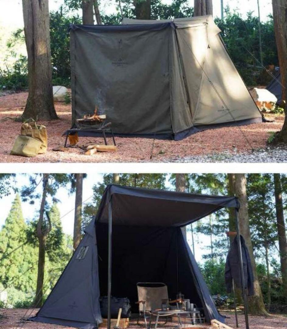 新品DUCKNOT ハンティングヘキサT/C SW SOLO 前幕付 チャコール