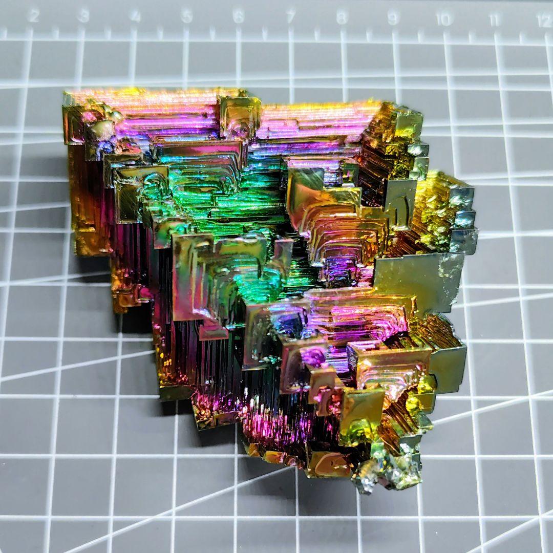 絶品　ビスマス結晶　ビスマス晶簇 192g【レインボーファクトリー】