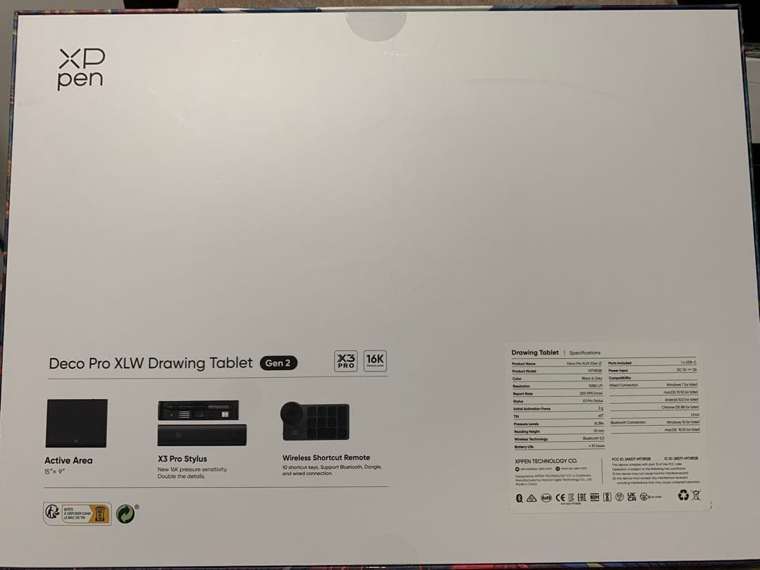 XPPen Deco Pro XLW Gen2 ペンタブ バッグ・ニブ・手袋付き