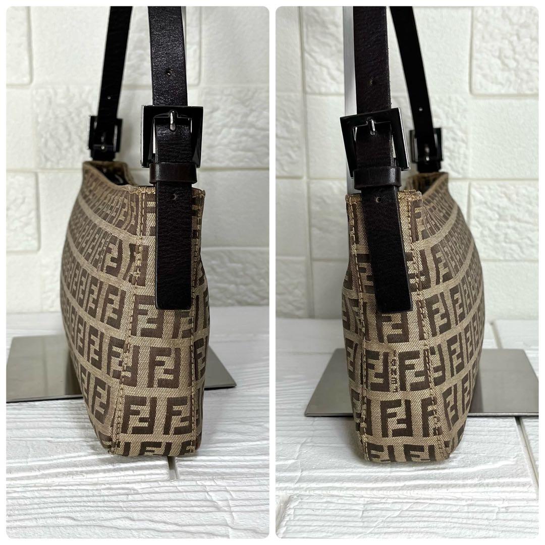 ✨上美品✨☘️FENDI☘️✨アクセサリーポーチ✨ズッキーノ✨キャンバスレザー✨