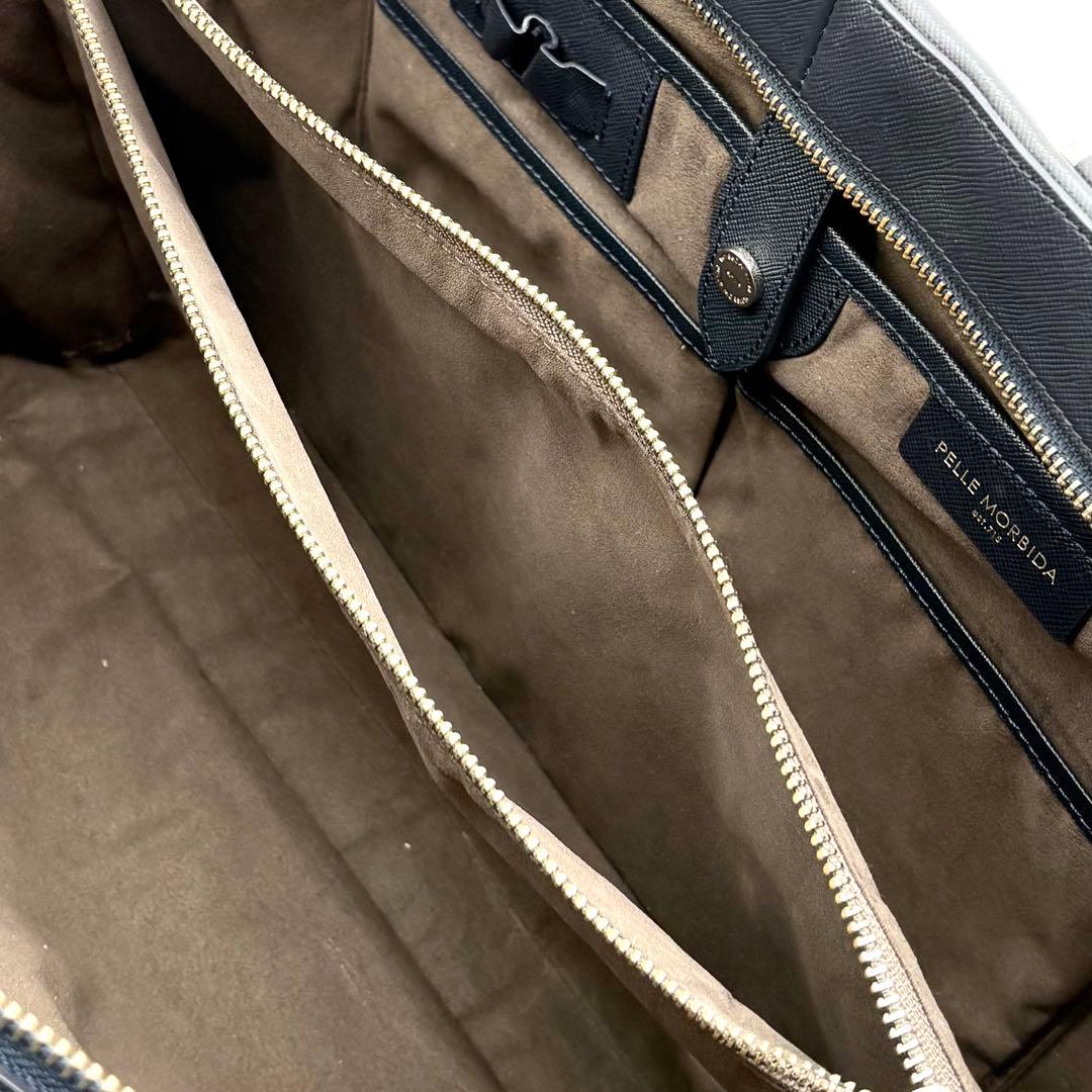 ペッレモルビダ キャピターノ 2way ビジネスバッグ レザー ネイビー 保存袋