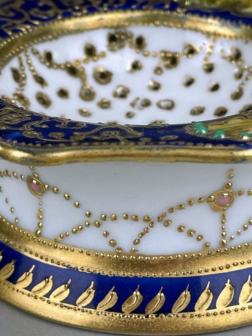 【美品】オールドノリタケ ティーストレーナー 茶漉し ジュエル ジュール スワン