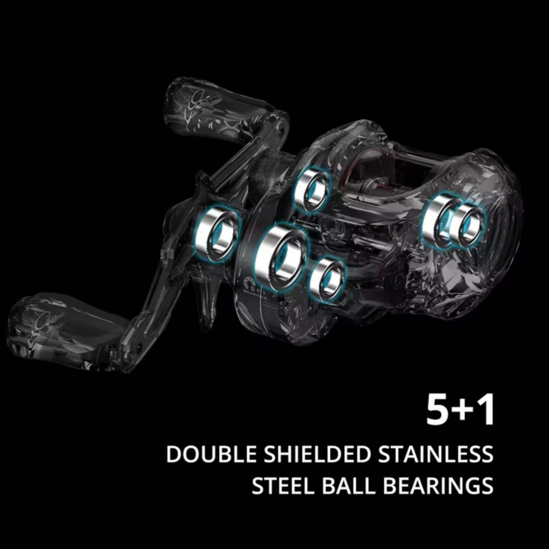 ショアジギ5ピース2.4mベイトロッド&ベイトリール　シーバス　パックロッド