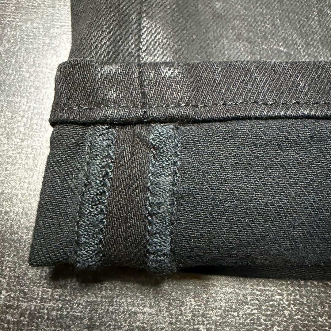 極美品 サンローランパリ エディ期 2014 コーティング デニムパンツ 黒