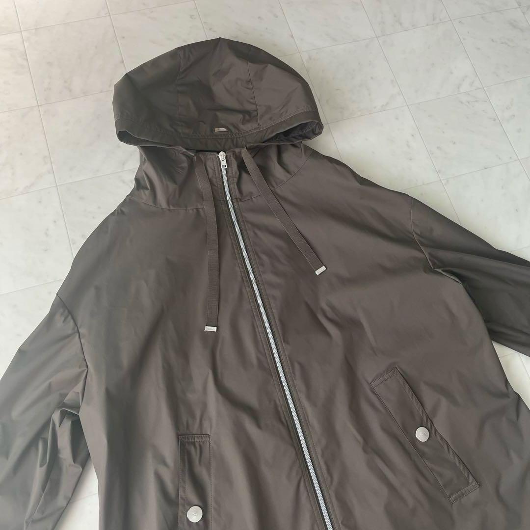 未使用美品♡ヘルノ ナイロンコート モッズコート ロング フード カーキ 46