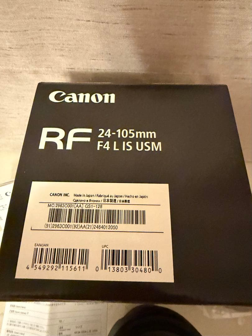 【ほぼ未使用】Canon RF24-105mm F4 L IS USM箱保証書付
