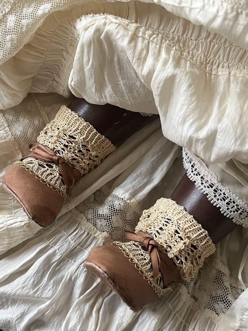 アンティーク/ヴィンテージ黒肌コンポジションドールレトロ人形ビスクドール