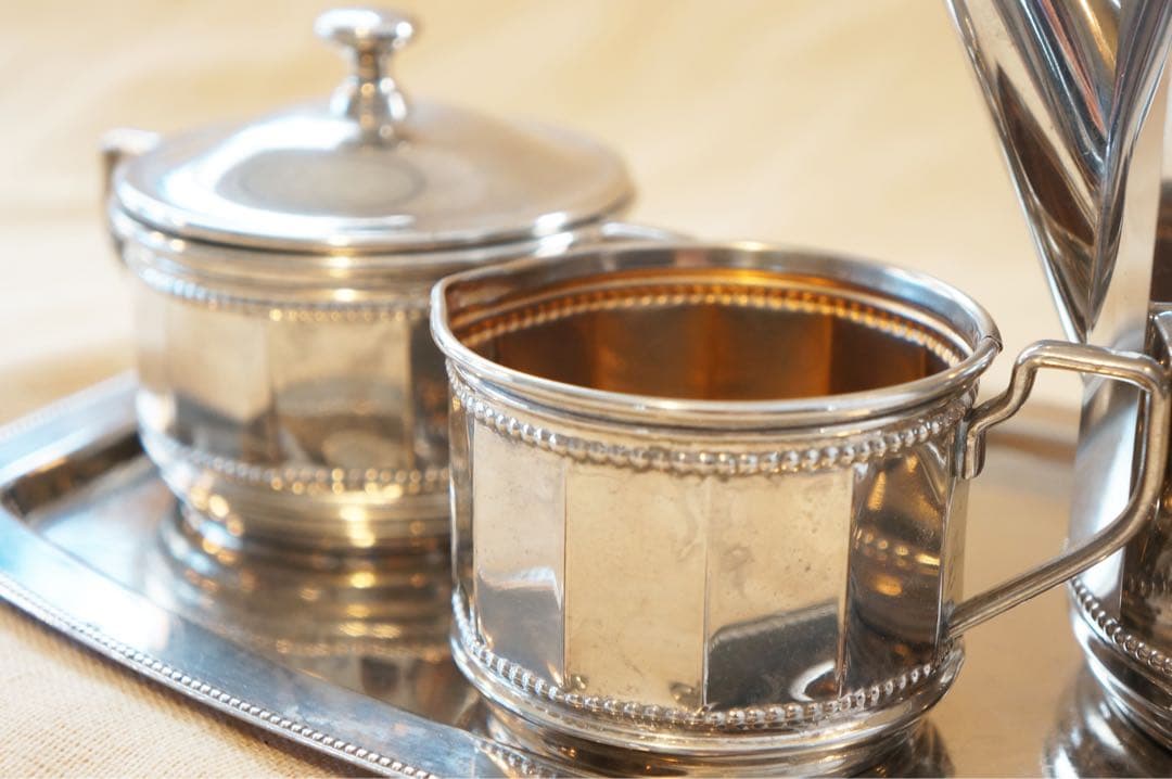 アンティーク　シルバープレート　ティーセット