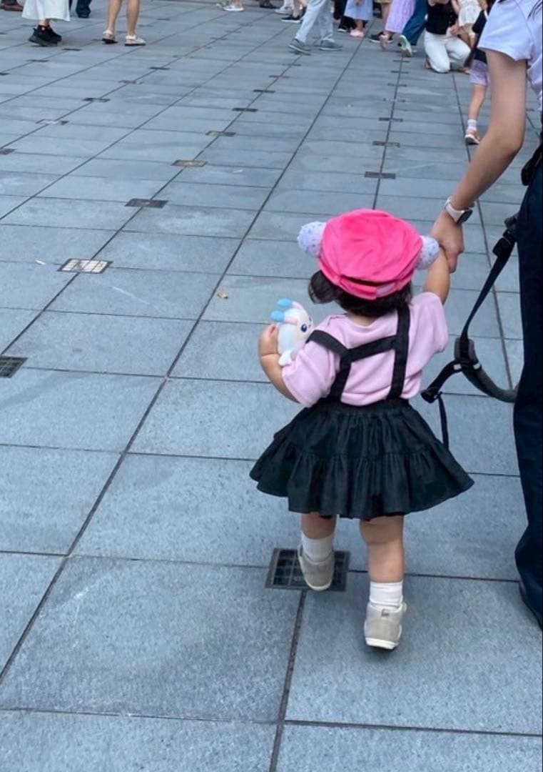 まい wonny ribbon ブラックデニム　スカート　Sサイズ