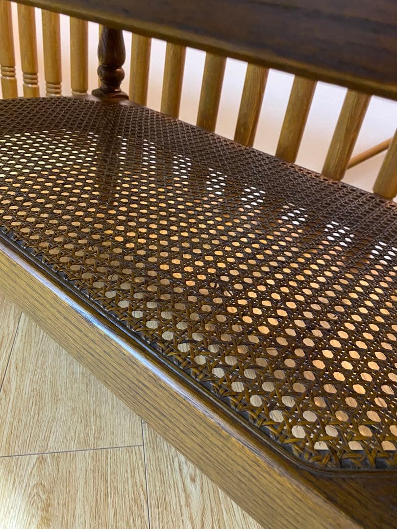 三越　ブルージュ　アンティーク　ローテーブル　ラタン　レトロ　ヴィンテージ