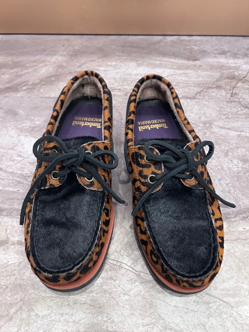 TIMBERLAND × WACKO MARIA デッキシューズ レオパード柄