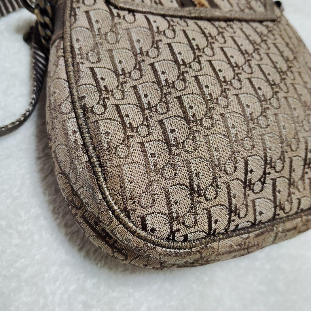 ディオール　ショルダーバッグ　3way　トロッター　レオパード　チェーン　Y2K