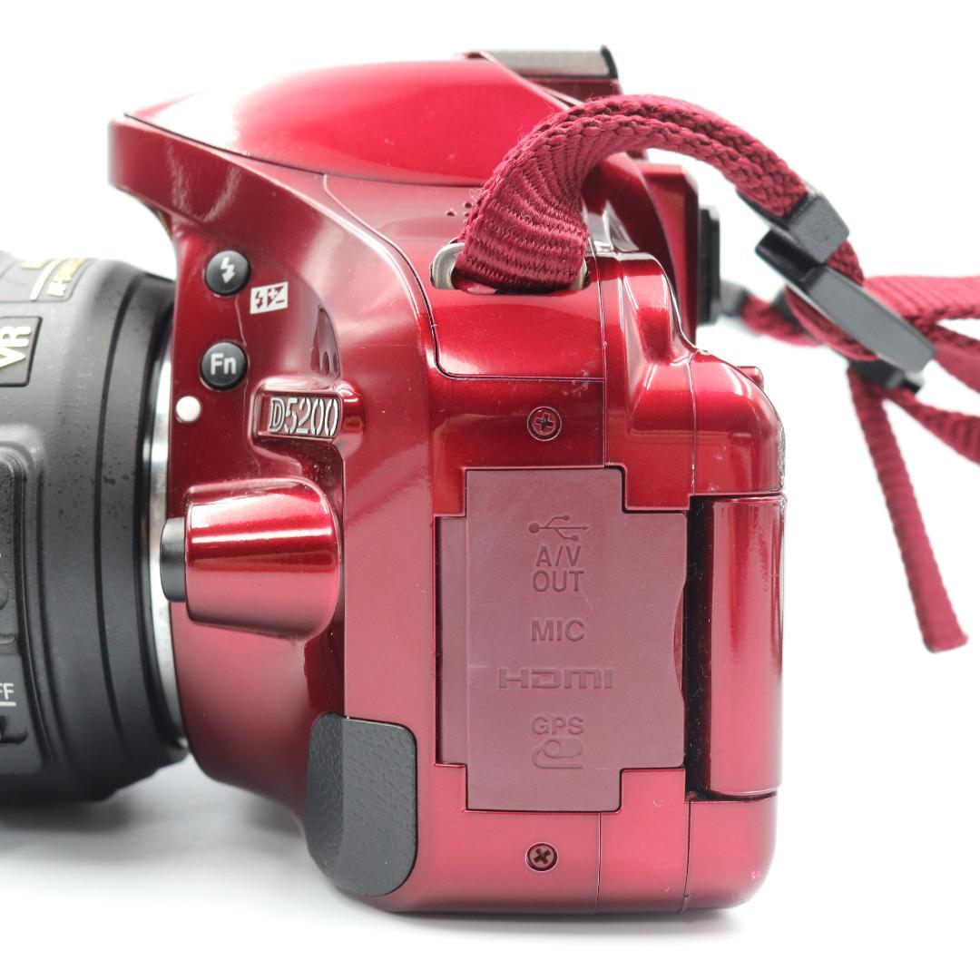 【訳アリ特価】Nikon　D5200　一眼レフ　レンズセット　レッド　赤