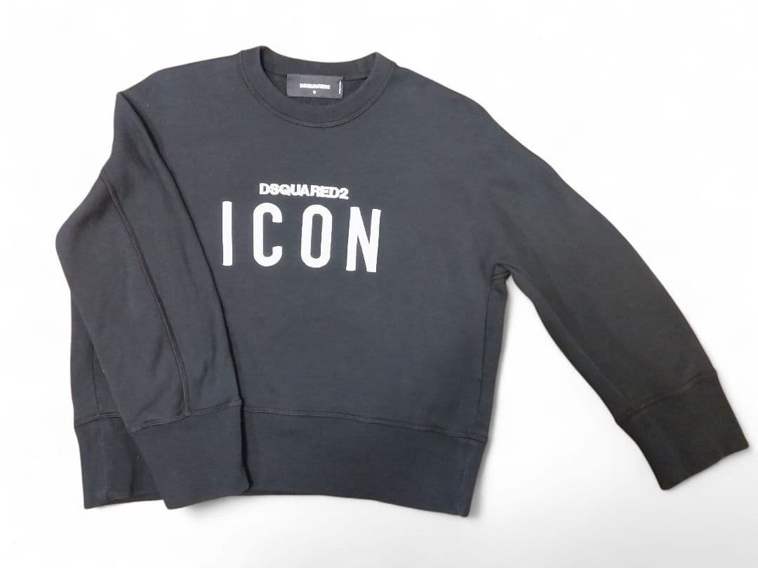 うー DSQUARED2 ICON刺繡スウェットトレーナー