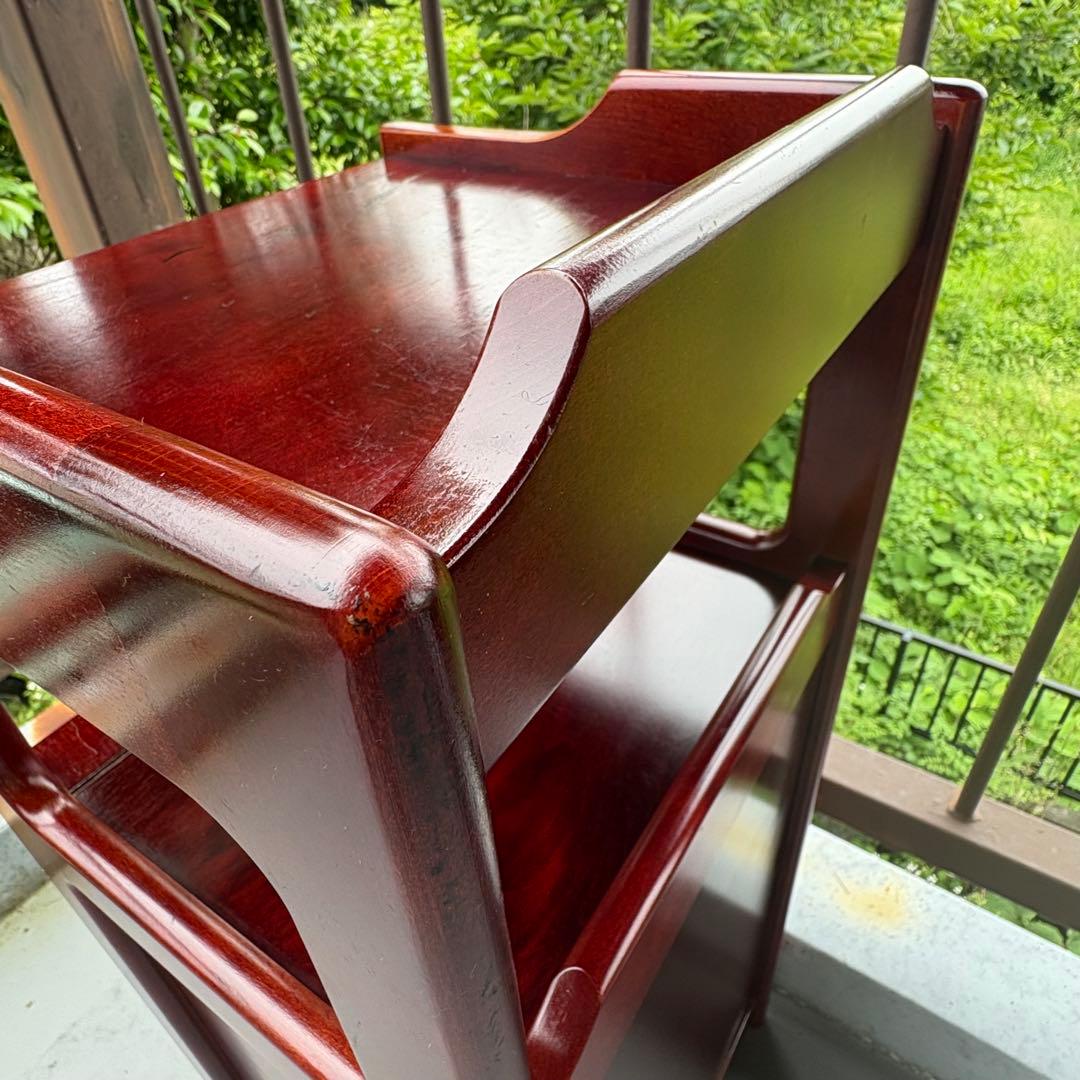 【送料込み】old Karimoku 電話台 引き出し4杯 木製