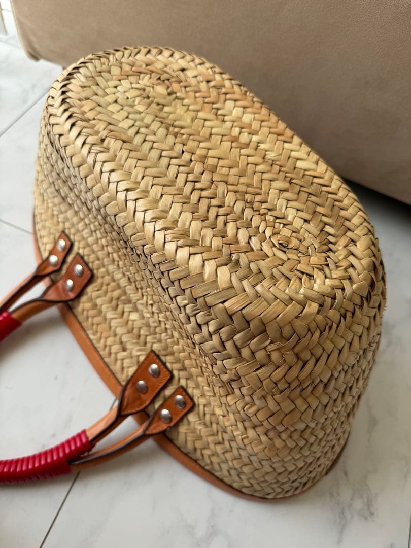 ★美品　バレンシアガ　ラフィア　ビストロ　パニエ　カゴバッグ